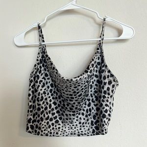 Forever 21 crop top leopard silky tank
